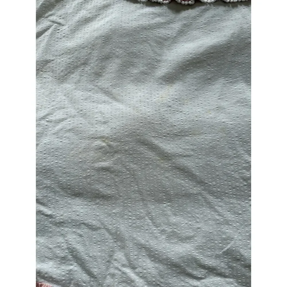1950's Floral Chenille Bedspread 104”X 96” Shabby Chic Cottagecore Needle Tuft